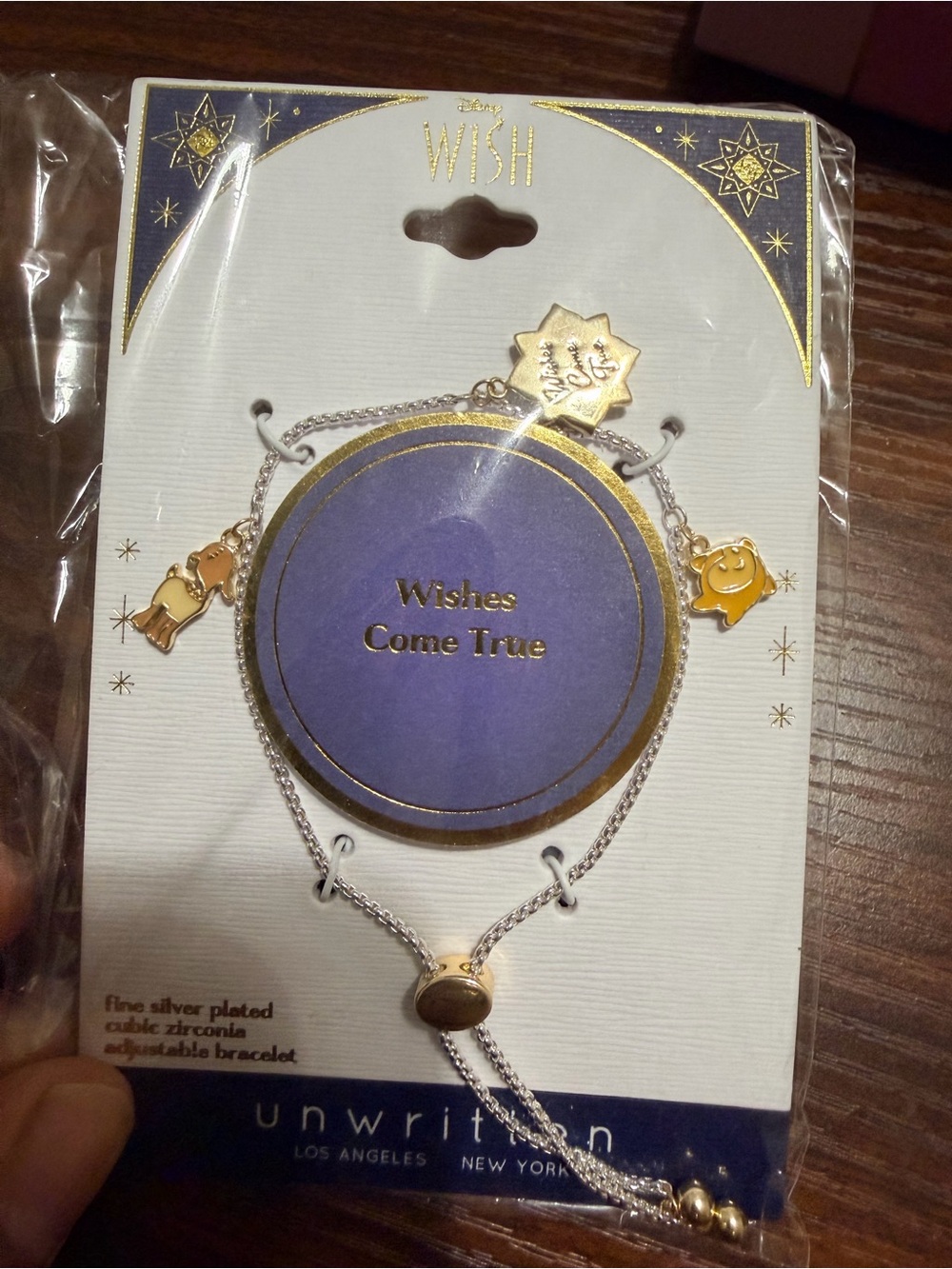 Unwritten x Disney’s Wish Gold and Silver 'Wishes Come True' Charm Bracelet